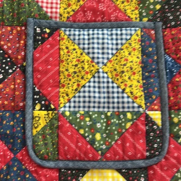 Organic cotton* Doen Starling Quilted Countryside Patchwork Jacket - XS - Picture 2 of 13